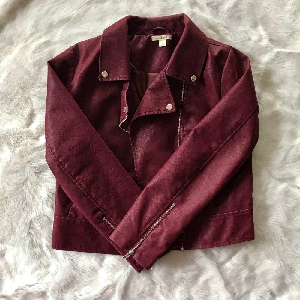 Dark Red Leather Jacket